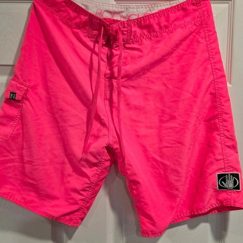 Body Glove Mens Neon Pink Board Shorts Swim Trunks‎ Size 34 49609